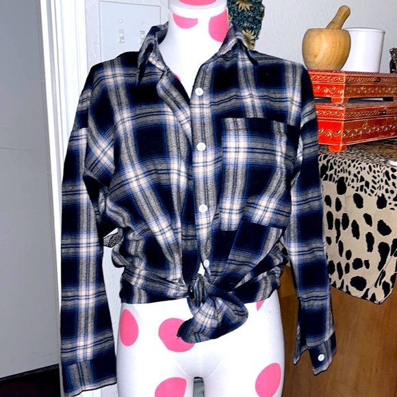 Tops - Flannel Button Down Shirt